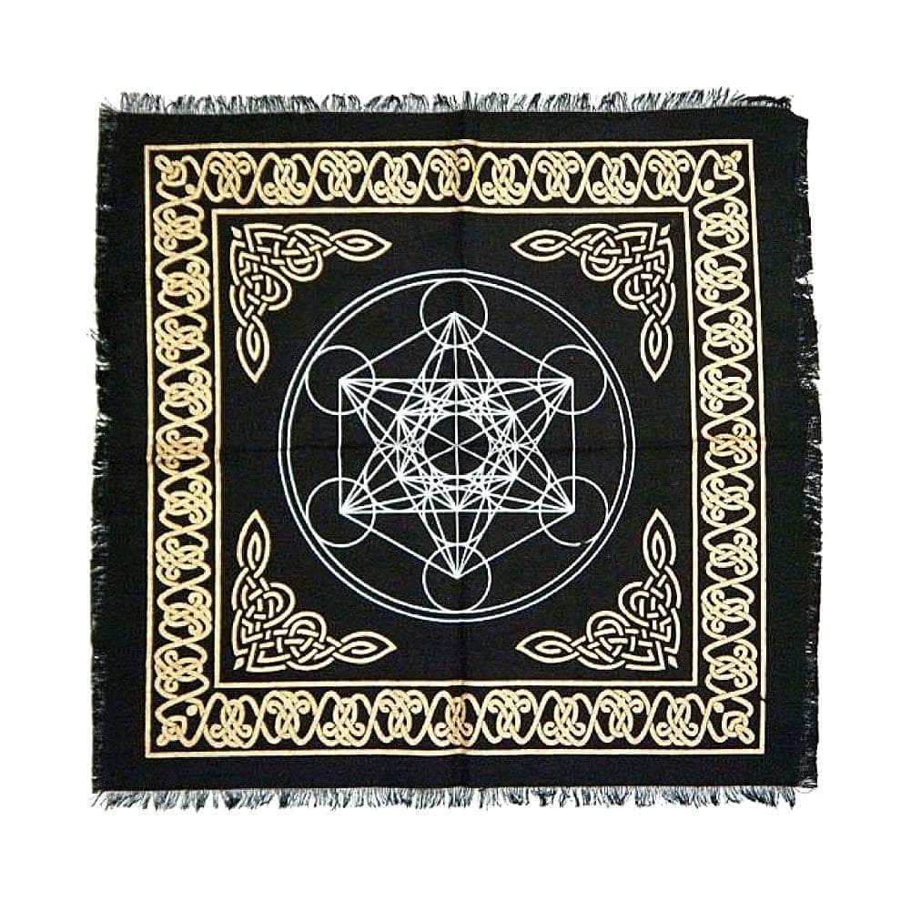 The Witches Sage LLC Altar Cloth Metatrons Cube Altar Cloth 18" x 18" Metatrons Cube Altar Cloth 18" x 18"