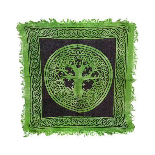 The Witches Sage LLC Altar Cloth Tree of Life Altar Cloth Altar Cloth 18" x 18" Tree of Life Altar Cloth Altar Cloth 18" x 18"