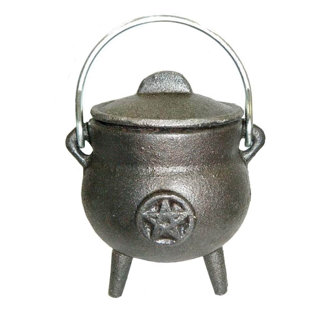 The Witches Sage LLC Cauldrons Cast Iron Cauldron - Pentacle 3.5" Cast Iron Cauldron - Pentacle 3.5"