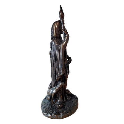 The Witches Sage LLC Figurine Goddess Hecate Bronze Finish Statue C/4 Goddess Hecate Bronze Finish Statue C/4