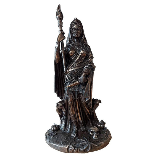 The Witches Sage LLC Figurine Goddess Hecate Bronze Finish Statue C/4 Goddess Hecate Bronze Finish Statue C/4