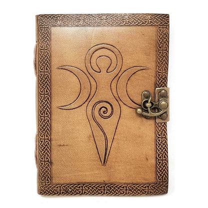 The Witches Sage LLC Journal Goddess of Earth Leather Journal with Latch Closure Goddess of Earth Leather Journal with Latch Closure