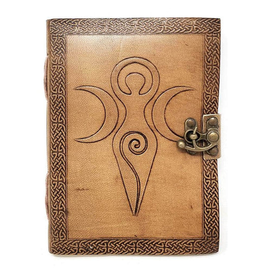 The Witches Sage LLC Journal Goddess of Earth Leather Journal with Latch Closure Goddess of Earth Leather Journal with Latch Closure