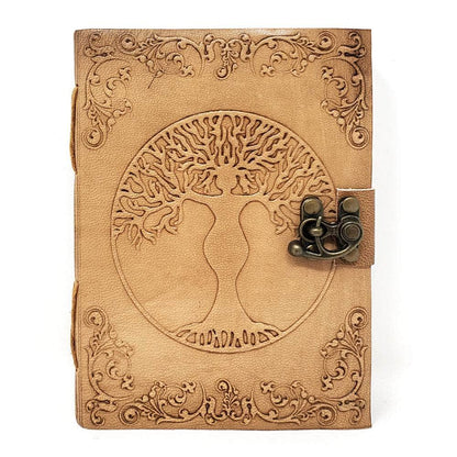 The Witches Sage LLC Journal Tree Goddess Leather Journal with Latch Closure Tree Goddess Leather Journal with Latch Closure