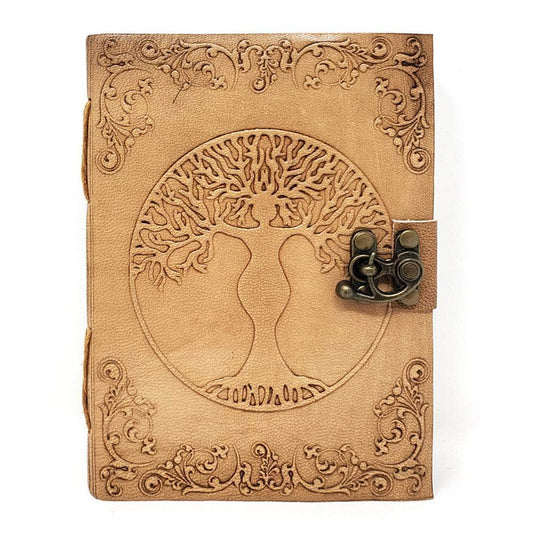 The Witches Sage LLC Journal Tree Goddess Leather Journal with Latch Closure Tree Goddess Leather Journal with Latch Closure