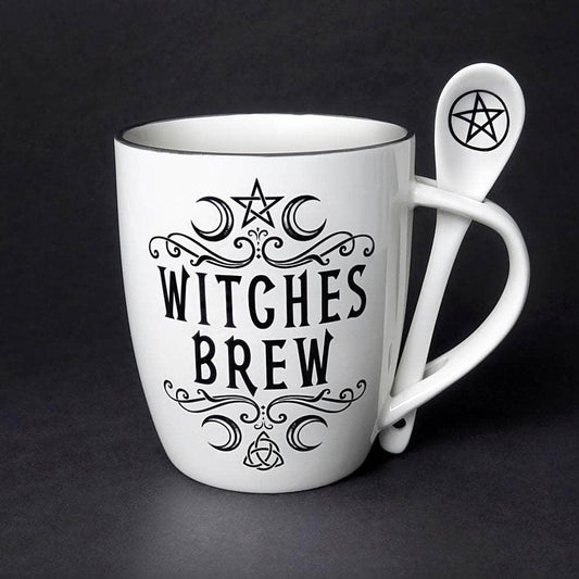 The Witches Sage LLC Mug Witches Brew Mug and Spoon Set Witches Brew Mug and Spoon Set