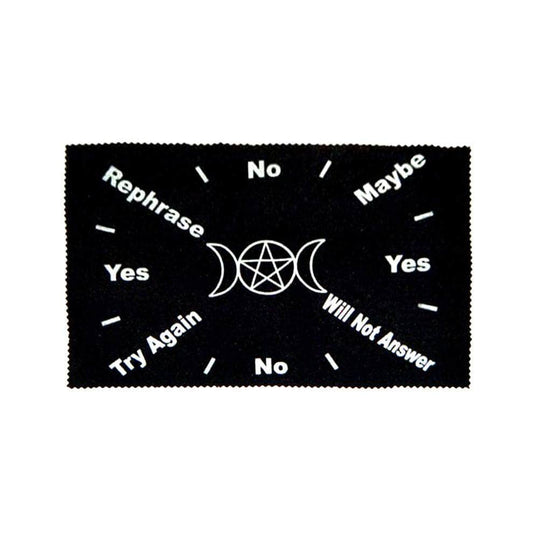 The Witches Sage LLC Sacred Geometry Mat Pendulum Mat: Pentacle Triple Moon Pendulum Mat: Pentacle Triple Moon