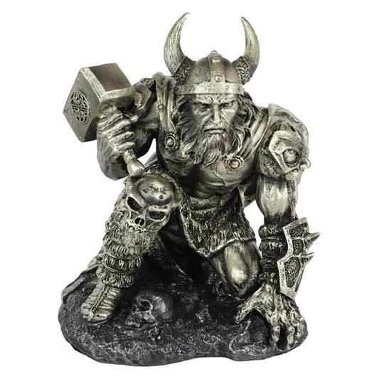 The Witches Sage LLC Statue Thor God of Thunder Wielding Mjolnir Hammer Thor God of Thunder Wielding Mjolnir Hammer
