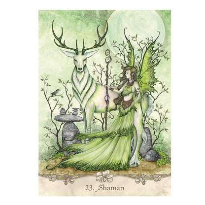 The Witches Sage LLC Tarot Cards Fairy Wisdom Oracle Deck and Book Set Fairy Wisdom Oracle Deck and Book Set