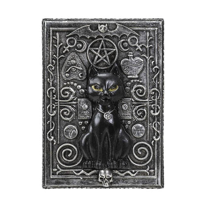 The Witches Sage LLC Wood Box Black Cat Tarot Box Black Cat Tarot Box
