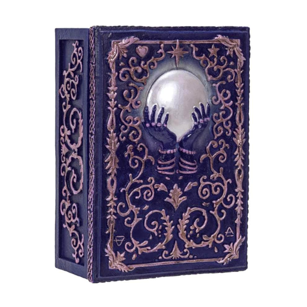 The Witches Sage LLC Wood Box Crystal Ball Tarot Box Crystal Ball Tarot Box
