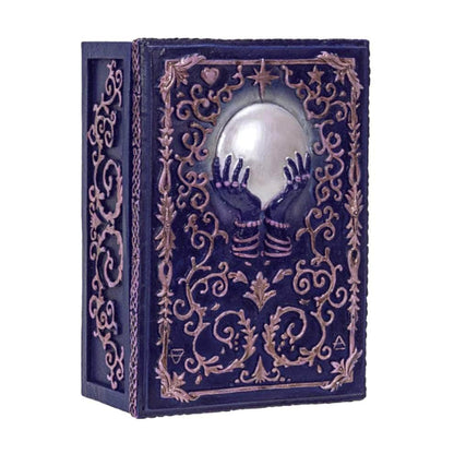 The Witches Sage LLC Wood Box Crystal Ball Tarot Box Crystal Ball Tarot Box