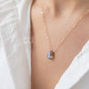 Thira Jewelry Jewelry Labradorite Gemstone & Gold Teardrop Necklace