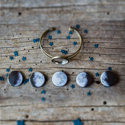 Yugen Handmade Bracelet Interchangeable Moon Phase Cuff Bracelet Interchangeable Moon Phase Cuff Bracelet