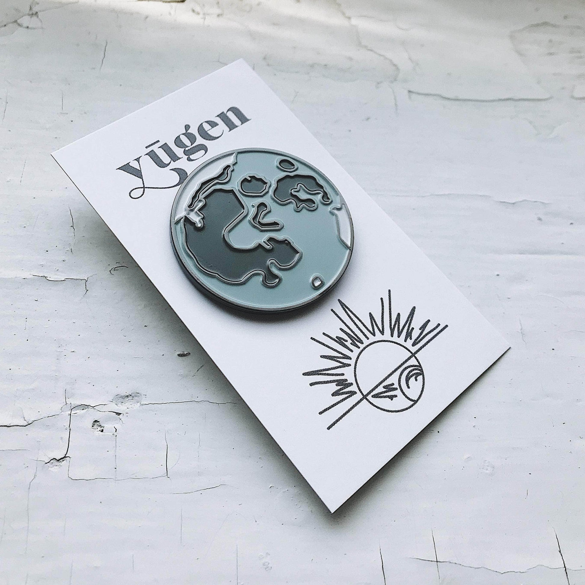 Yugen Handmade Enamel Pin Moon Phases Enamel Pin Set of 5 Moon Phases Enamel Pin Set of 5