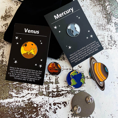 Yugen Handmade Enamel Pin Solar System Planet Enamel Pin Set of 9 Solar System Planet Enamel Pin Set of 9