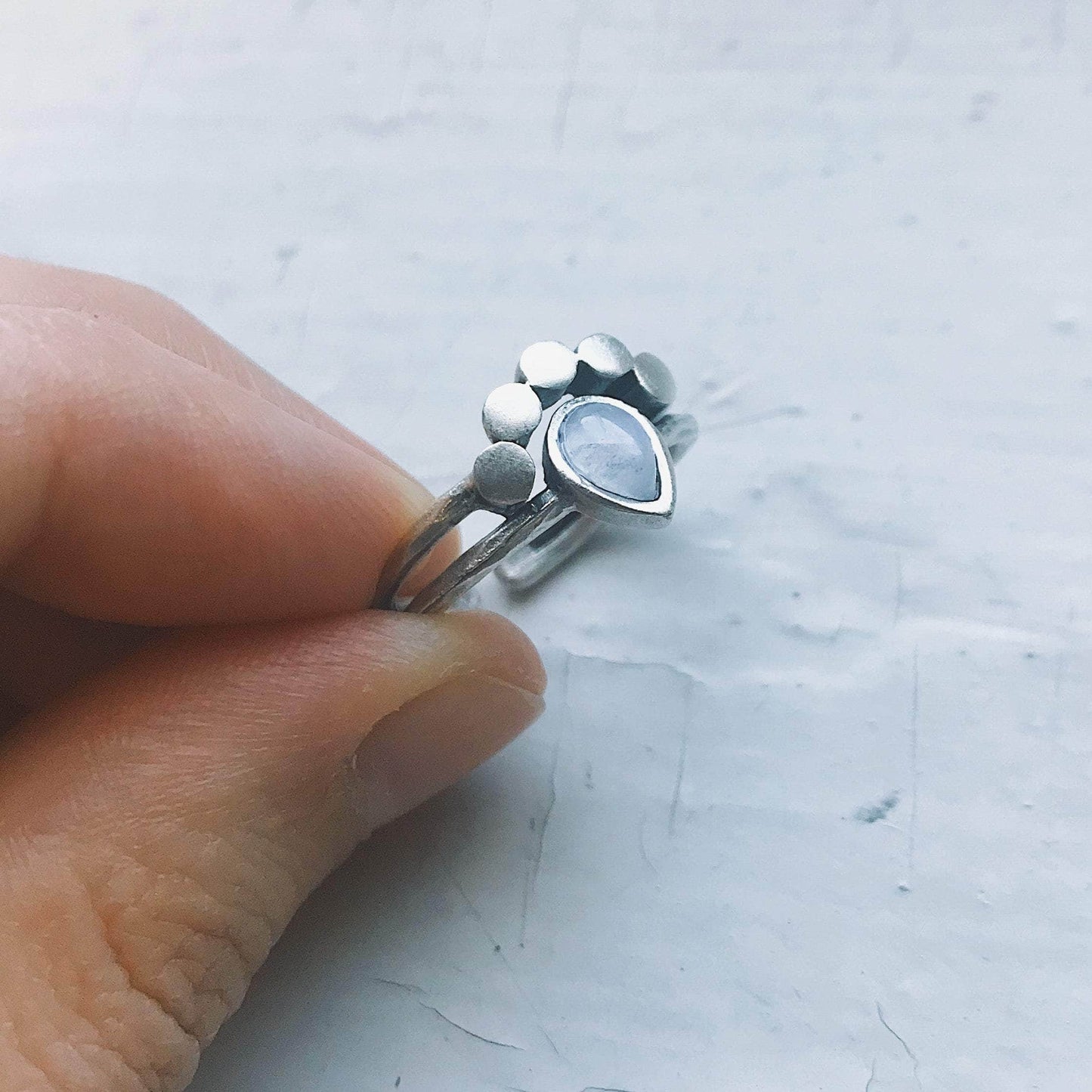 Yugen Handmade Ring Moondrop Moonstone Ring Moondrop Moonstone Ring