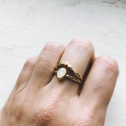 Yugen Handmade Ring Moondrop Moonstone Ring Moondrop Moonstone Ring